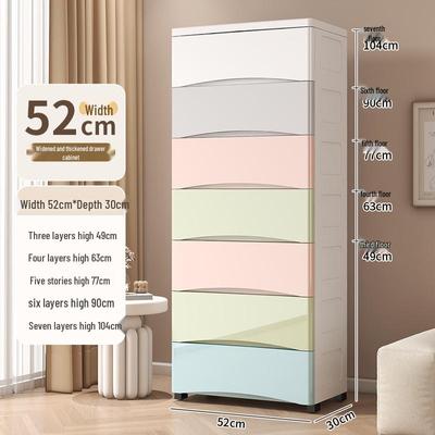 Пластиковый комод с пятью ящиками для организации вещей в гостиной и спальне