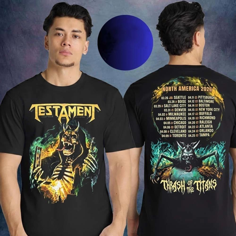 Testament Thrash Of The Titans North America Tour 2026 Roadmap T-Shirt