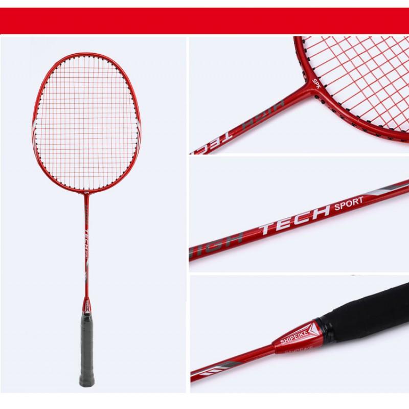 Lightweight Full Carbon Badminton Racket Beginners Intermediate Players Unisex Single Racquet G5 Grip