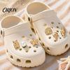 Faux Pearl Shoe Charms 6Pcs/Set Gold-Tone Charms, Summer Ice Cream Shell Starfish Charm for Clogs Women Girls Beach Footwear Decor Accessories