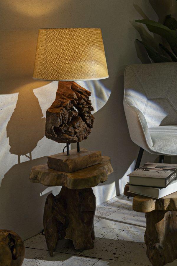Lampada Teak Da Tavolo Kepala Cm Ø 35X69
