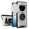 KEYSION Магнитный чехол для телефона для IQOO Z10 5G Защита камеры со сдвижной крышкой Вертикальная подставка Кольцо 360° Ударопрочный чехол для IQOO Z10