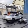 1/32 Tesla Cybertruck Model 3 Model S Model X Model Y Игрушечная Машинка Литой Металл Внедорожник Коллекция Оттяни Назад Звук Свет Подарок Мальчик