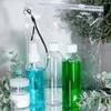Bottles travel containers for cosmetics for the plane with a 5-piece cosmetics bag.