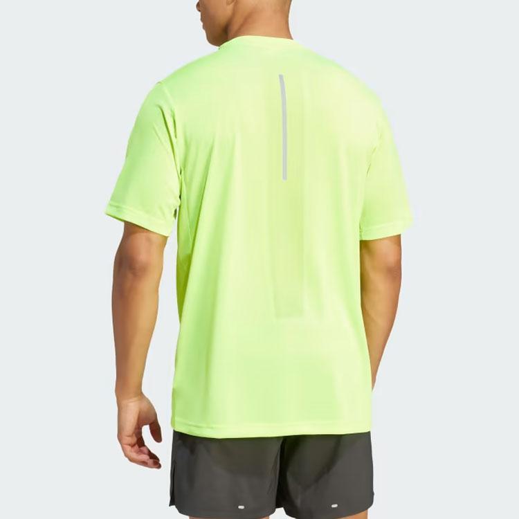 Adidas Ultimate Engineered Knit T-Shirt With Plain Logo Men Tops Lemon-Green HZ4439