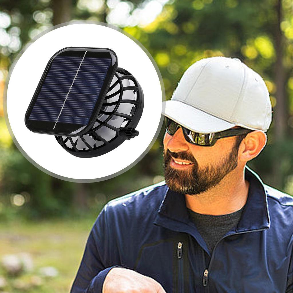 Portable Solar Fan for Outdoor Use USB Compatible Fishing Hat Travel Camping