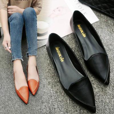 Модные весенние женские туфли на плоской подошве с острым носком, балетки на мелкой платформе, лоферы, повседневная женская обувь без шнуровки