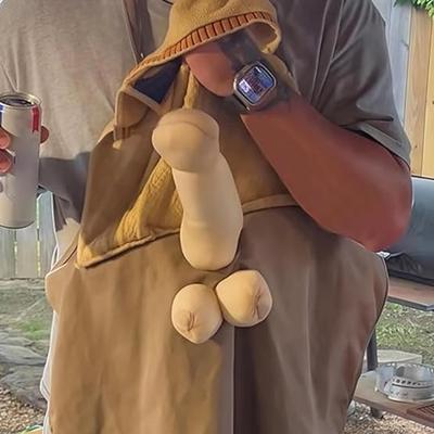 Мужской фартук шеф-повара с карманом-сюрпризом, регулируемые лямки, кухонный фартук, забавный подарок для тайного Санты для барбекю