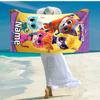 Personalized customized proof beach towel with SuperKitties pattern - soft, absorbent,quick-drying,perfect swimming,camping&bathing