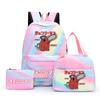 3Pcs/Set Chainsaw Man Kawaii Casual School Bag Colorful Backpack Set Girl with Lunch Bag for Women Student Teenager Rucksack Pencil Case