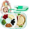 Children's Snack Box with Compartments and Lid, Multifunctional Baby Snack Spinner with Portable Box Set, Safe Sealed Snack Plate for Toddlers, Home