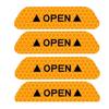 4 шт. новые предупреждающие о безопасности автомобиля светоотражающие наклейки высокая яркость отражатель открывания двери автомобиля предупреждающие знаки наклейки наклейки