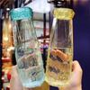 Горячая Алмазная Бутылка для Воды Стеклянный Стакан Без Свинца Термостойкий Портативный Дорожный Контейнер для Напитков Наружный Учебный Стакан