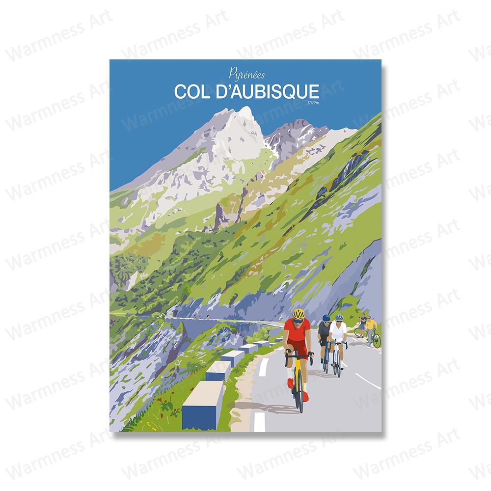 Мир города велосипедные гонки Велоспорт высоко в горах настенная живопись на холсте печать велосипедный спортивный постер фотографии для гостиной