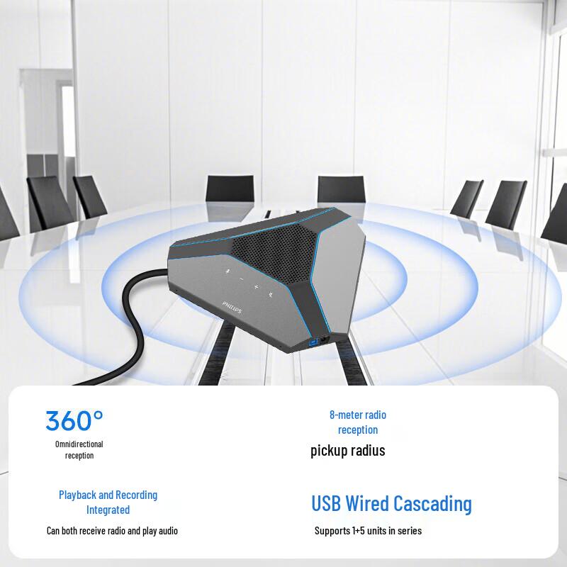 Philips USB Omnidirectional Conference Microphone with Speaker (CN version)