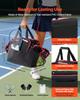 VEVOR Tennis Ball Hopper, Holds 175 Tennis Balls or 290 Pickleballs, Foldable Pickleball Basket Cart with Wheels for Easy Pick Up