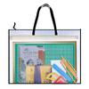 19x25 Inch Art Portfolio Bag with Handle & Zipper, Vinyl Mesh Folder Organizer for Bulletin Boards, Scrapbooks, Posters, Durable