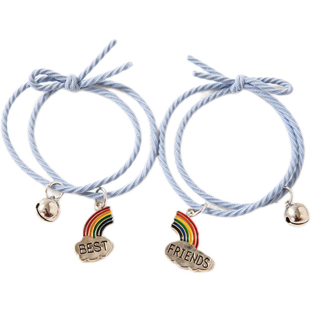 Подвеска из веревки для волос, плетеная веревка, лучшие браслеты для друзей, повязки для волос, браслеты, украшения Радуга