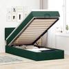 Maison Exclusive - Cadre de lit ottoman avec matelas vert foncé 90x200 cm velours
