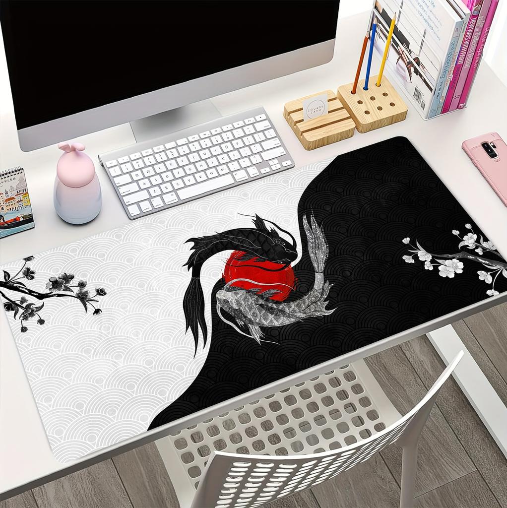 Koi Taichi Gaming Mouse Pads Neutral Table Mats Computer Mousepad Company Big Desk Pad Large Gamer Mousepads Mouse Mat
