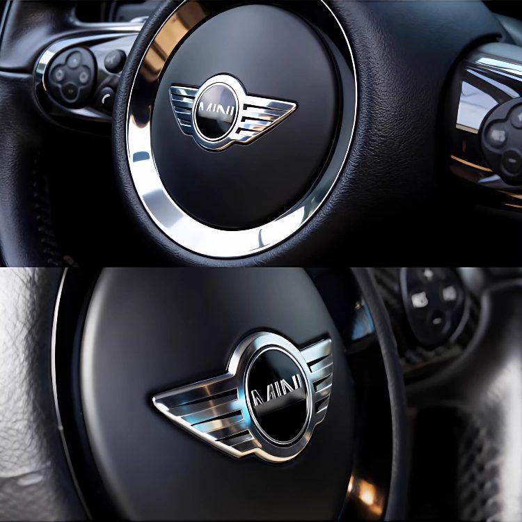 Металлическая наклейка-эмблема на руль BMW MINI для модификации интерьера