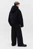 ZIOSONGZIO Glossy Corduroy Hooded Down Jumper Black Zi6Jp706Bk