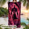 Solo Leveling Beach Towel, Personalized Custom Name Text, Quick Dry Large Absorbent Towel For Beach Pool