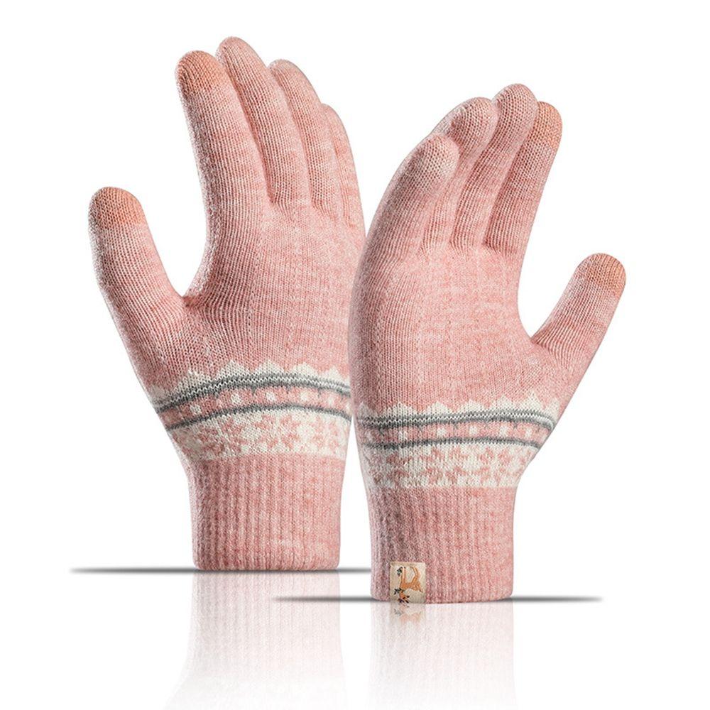 Snowflake Pattern Men Gloves Wool Mittens Female Gloves Gloves Knitted Cashmere Gloves