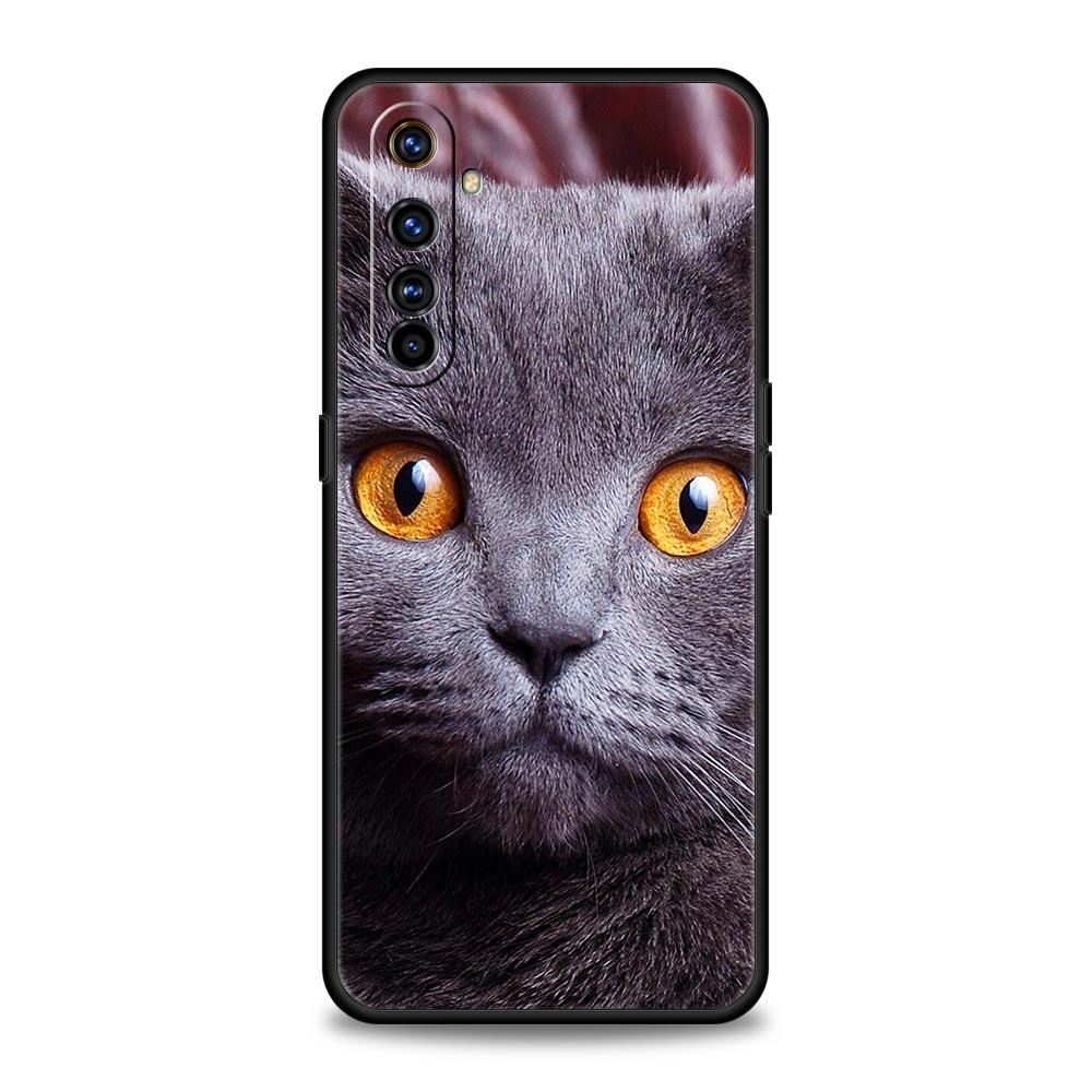 Phone Case For Realme 12 11 10 9 8 5G 7 6 GT5 GT3 GT2 Pro Plus C21 C11 C25 C35 GT Neo 2 3 3T 5 Cover British Shorthair Cat