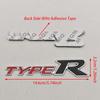 3D Metal Car Styling Type R Logo Rear Trunk Sticker Badge Emblem Decal For Honda Civic TYPE R CRV HRV Accord Fit Car Accessories ahw256