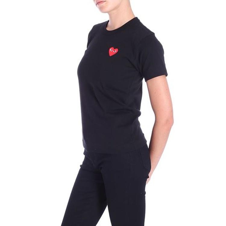 Comme des Garçons PLAY (WMNS) COMME des GARCONS PLAY Футболка с маленьким логотипом 'Черный' Женская AZ-T107-051-1