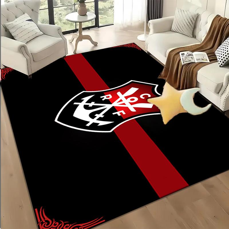 1PC FLAMENGO Shield Emblem Rug Game Carpet, Floor Mat for Bedroom Living Room Entryway Rug, Home Decor Idea Gift for Christmas birthday