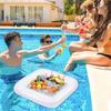 Inflatable Serving Bar Leak-proof PVC Summer Rectangle Square Salad Ice Tray Food Drink Container Buffet Cooler Outdoor Swimming Pool Party Supplies