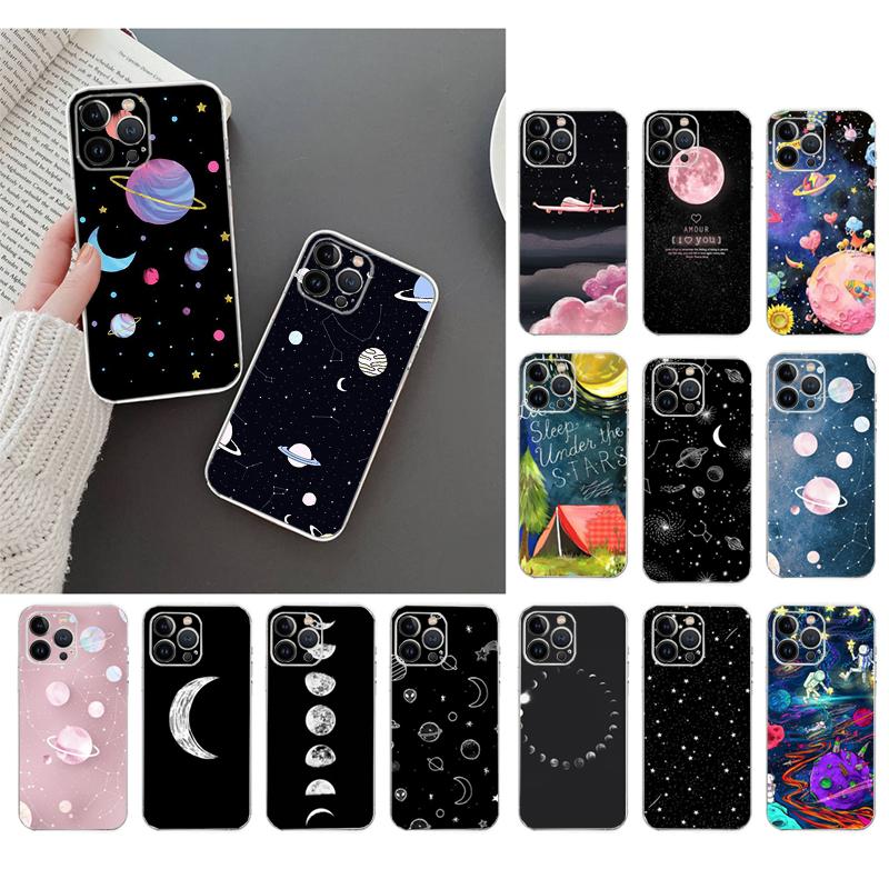 Phone Case For iphone 17 Pro Max Air 16 15 14 13 Pro Max 15 16 Pro 15Plus Stars Space Astronaut