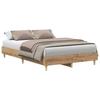 VidaXL Bed Frames Without Mattress Artisan Oak 120x200 Cm, Bedroom Furniture, Bed Base, Double Bed, Bed, Bed Frame, 861038