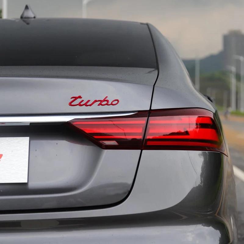 Наклейка на автомобиль Turbo Logo Отделка переднего капота Решетка радиатора Эмблема Значок Задний багажник 3D Автомобильные наклейки