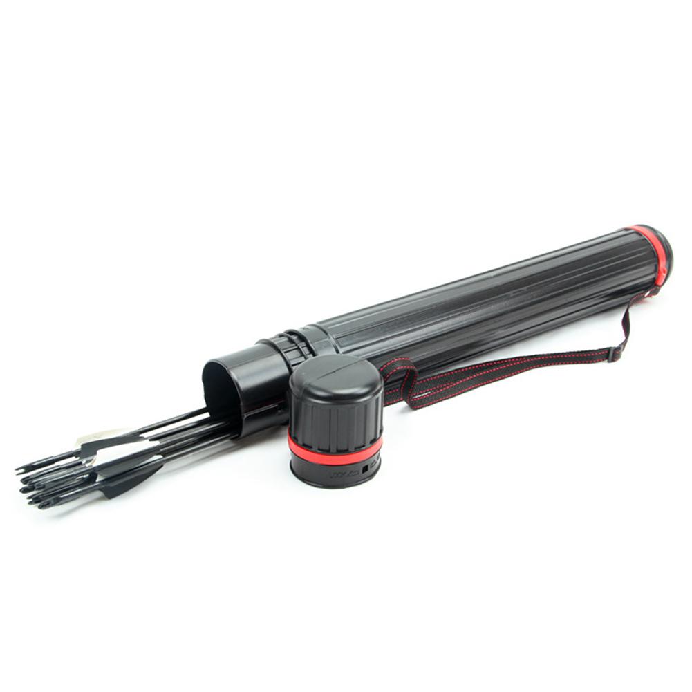 Outdoor Telescopic Arrow Quiver Tube Archery Case Carrier with Adjustable Strap for Shooting Hunting