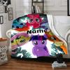 Little Pony (13) Personalized Name Blanket Gift Personalized Blanket Warmthful Decor for Picnics Couch Chair Living Room Ideal for All Seasons