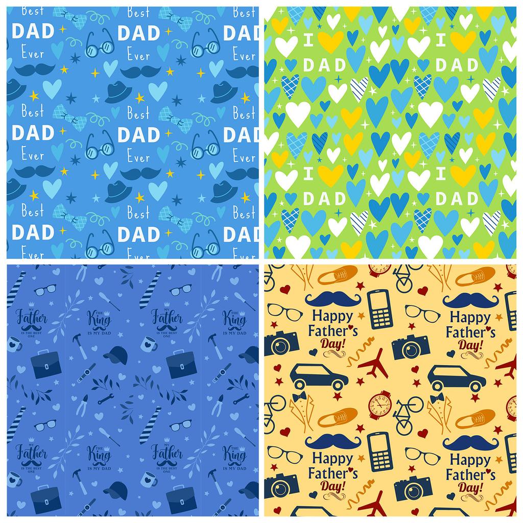 12 Father'S Day Personalized Diy Cut Handmade Album Scrapbook Gift Outsourcing Pattern Cardboard Material Paper