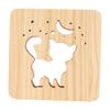 LED Light 3D Wood Light Warm White Lamp Wooden Night Lights Cat 3D Wood Light  Living Room Decor