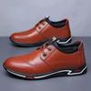 Spring and Autumn Men's Trendy Casual Leather Shoes High Quality Sports Leather Shoes Casual Driving Shoes Dad Shoes