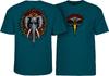 Powell Peralta Mike Vallely ELEPHANT Футболка для скейтборда СИНИЙ МИДНАЙТ