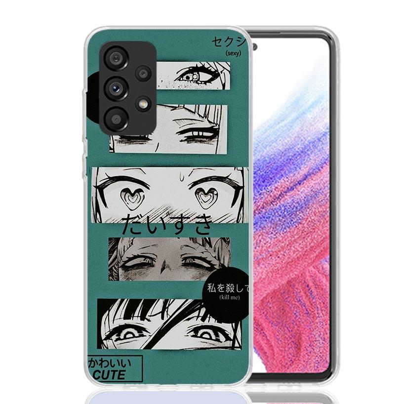 Аниме Милые Глаза Девушки Чехол для Телефона Для Samsung Galaxy A52 A32 A22 A12 A02S A50S A30S A51 A31 AA71 Note 20 Ultra 10 S10 Plus Galax