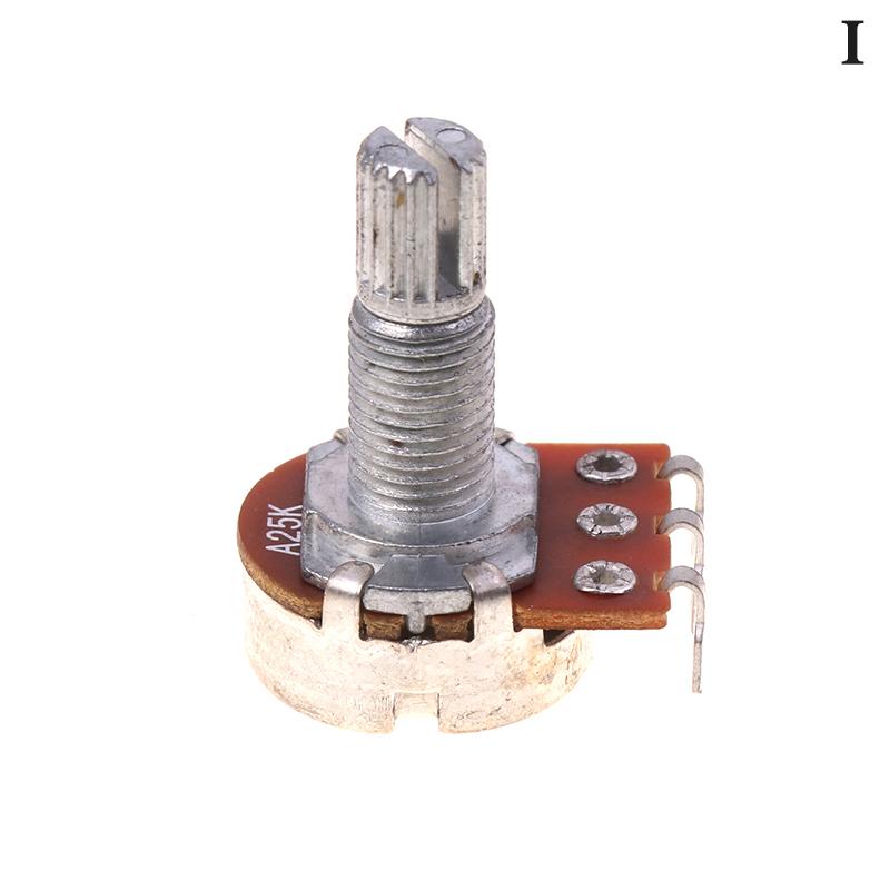 A500K B500K A250K B250K A50K B50K A25K B25K Потенциометр Шлицевой Маленький Пот Электрогитара Бас Эффект Усилитель Тон Громкость 18 Мм Вал Части