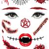 Tattoo Sticker Skin-friendly Eye-catching Paper Bloody Scars Tattoo Sticker for Men