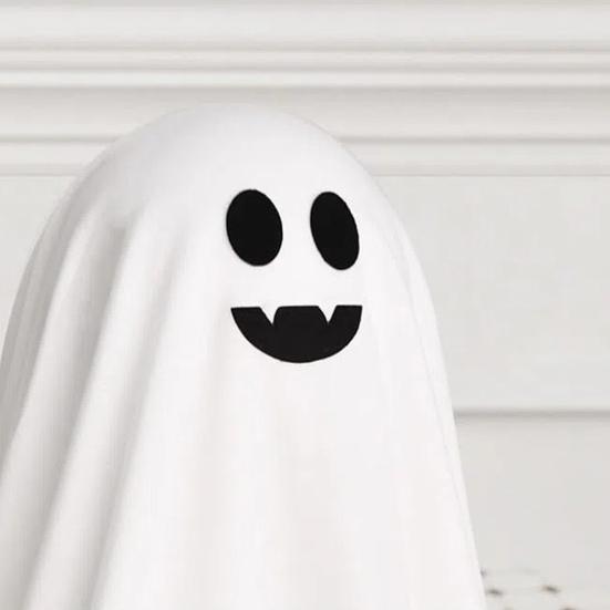 Светодиодная светящаяся фигурка привидения Хэллоуин В помещении Белая тканевая декорация привидения с пультом дистанционного управления для дома, кухни, каминной полки, столешницы, украшения для вечеринки