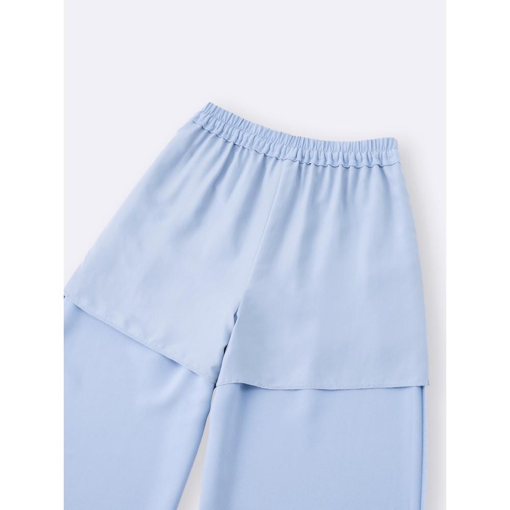 GU by Uniqlo Широкие брюки со складками, укороченные, длина 61,0 см