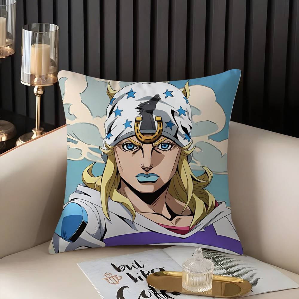 Чехол для подушки J-JoJo B-Bizarre Adventure Домашний Общежитие Спинка стула Короткий плюш Двусторонняя печать Офис Подушка для сна