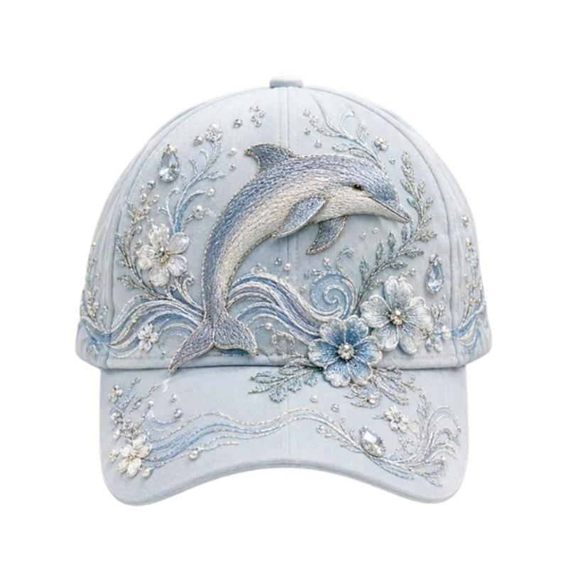 Ocean Creatures Embroidery Cap Embroidery