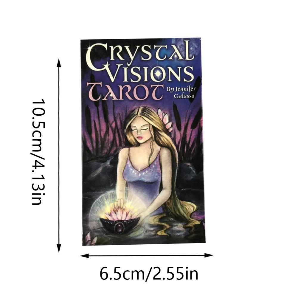 Карты Таро Crystal Vision и PDF-руководство, колода для гадания, развлечения, вечеринки, настольная игра, оптовая продажа, 78 шт./коробка
